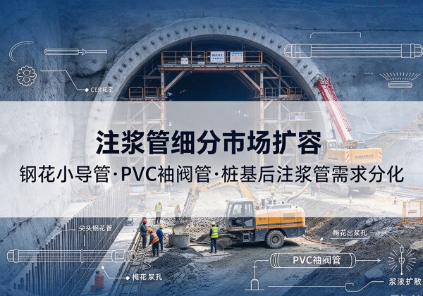 喜德注浆管细分市场扩容，隧道钢花小导管、PVC 袖阀管、桩基后注浆管需求分化